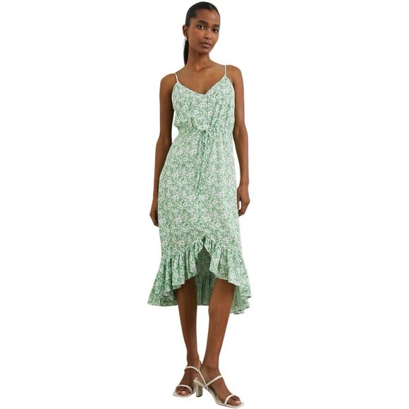 Rails Frida Green Texture Floral Midi Dress Size Small - Picture 1 of 10